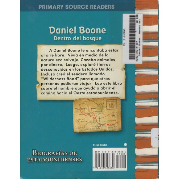 Daniel Boone Dentro Del Dosque by Jennifer Kroll Spanish Adventure Book Vintage - Picture 2 of 2